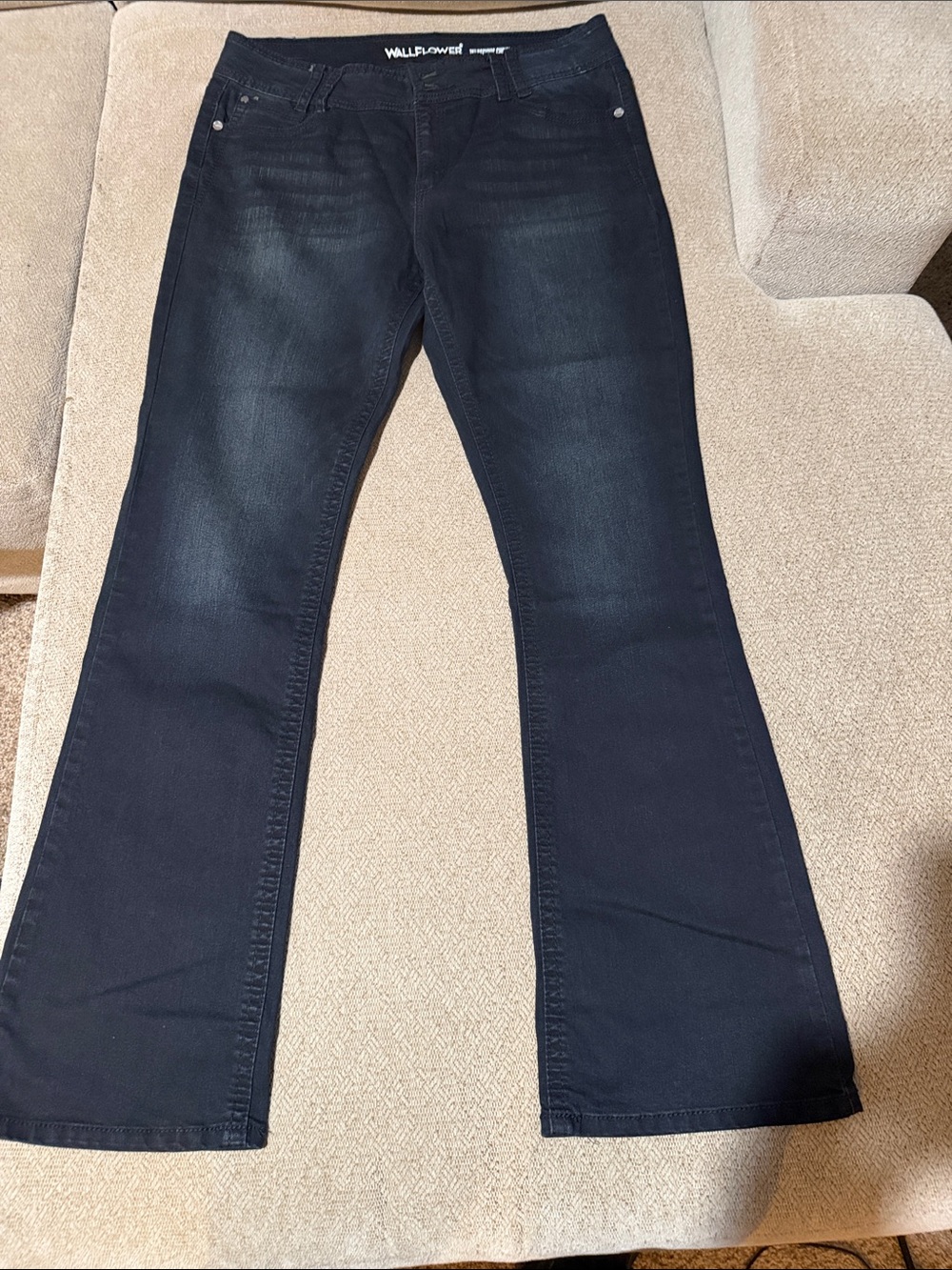 Wallflower Dark Black Flared Jeans